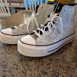 Converse Silver High-Top Women's Shoes